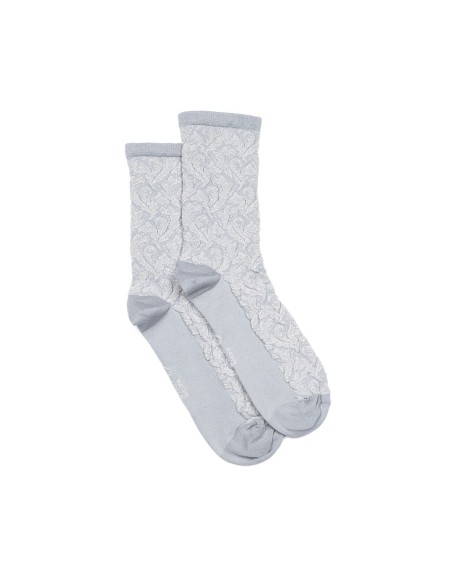 Nos chaussettes femme "La Volute" gris argent - Maison Broussaud