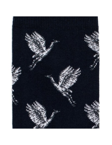 Nos chaussettes homme "Les Oiseaux" marine - Maison Broussaud