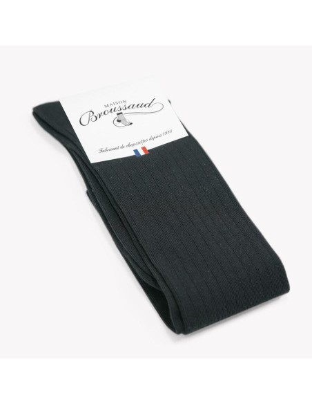 Nos mi-bas "Les Côtelées Noir" - Maison Broussaud