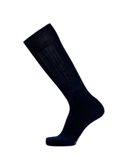La fil d'Ecosse - chaussettes homme - coton mercerisé marine - Maison Broussaud