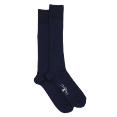 La fil d'Ecosse - chaussettes homme - coton mercerisé marine - Maison Broussaud 2