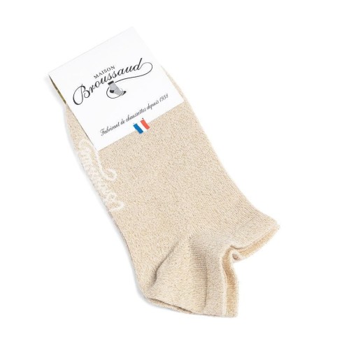 Nos chaussettes "Les invisibles" blanc/or - Maison Broussaud