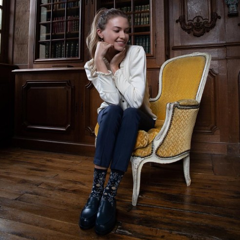 Nos chaussettes "Les Paons" - Maison Broussaud