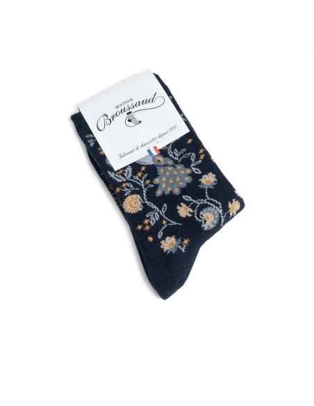 Nos chaussettes "Les Paons" - Maison Broussaud