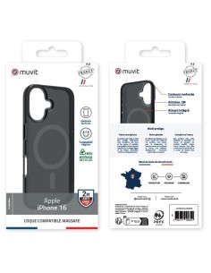 COQUE MAGSAFE 2M TRANSLUCIDE NOIR IPHONE 16 2