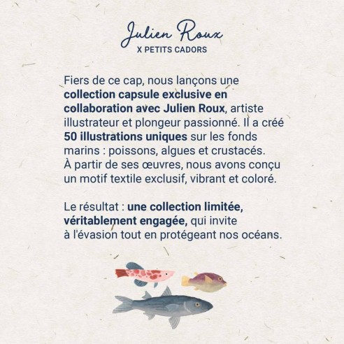 SALVADOR édition limitée | Un motif marin unique | Petits Cadors