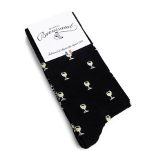Nos chaussettes "Les épicuriens" noir/blanc - Maison Broussaud 2