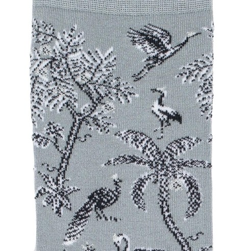 Nos chaussettes femme "Les Tropiques" gris - Maison Broussaud