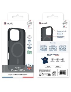 COQUE MAGSAFE 2M TRANSLUCIDE NOIR IPHONE 16 PRO