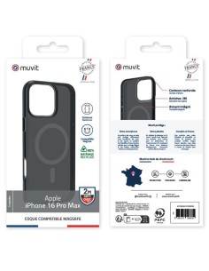 COQUE MAGSAFE 2M TRANSLUCIDE NOIR IPHONE 16 PRO MAX 2