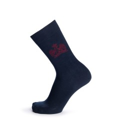 Chaussettes bleu marine Napoléon avec l'aigle brodé