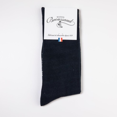 Nos chaussettes "Les Unies" marine pour Homme - Maison Broussaud