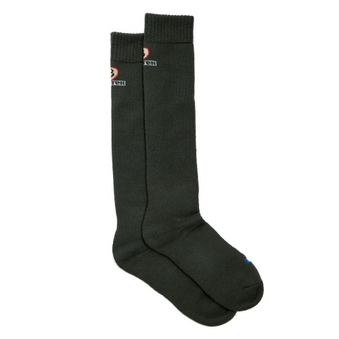 Nos chaussettes de chasse en laine, coloris kaki - Maison Broussaud