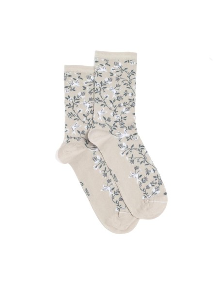 Nos chaussettes femme "Les Bosquet" gris - Maison Broussaud