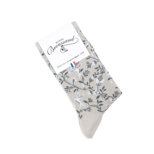 Nos chaussettes femme "Les Bosquet" gris - Maison Broussaud