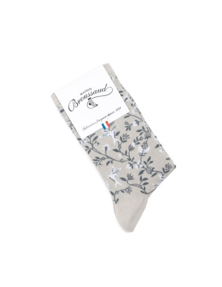Nos chaussettes femme "Les Bosquet" gris - Maison Broussaud