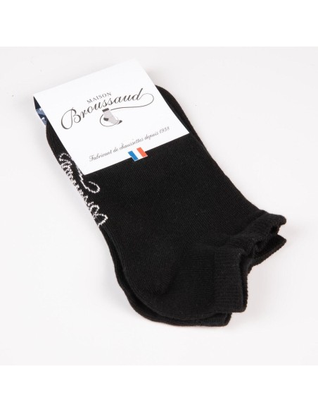 Nos socquettes femme "Les invisibles" noir - Maison Broussaud
