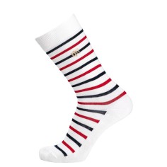 Les marinières bleu blanc rouge Elysée x Maison Broussaud - chaussettes homme - coton blanc