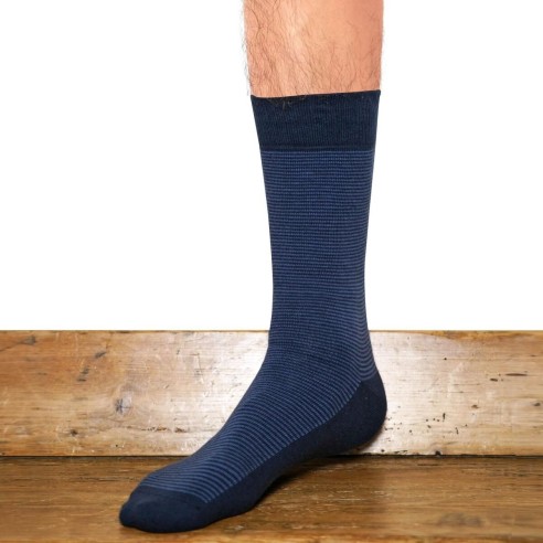 Nos chaussettes "Les Millerayes" marine/bleu - Maison Broussaud