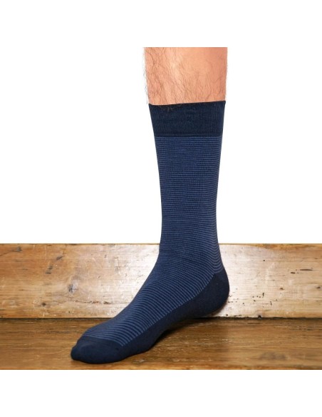 Nos chaussettes "Les Millerayes" marine/bleu - Maison Broussaud