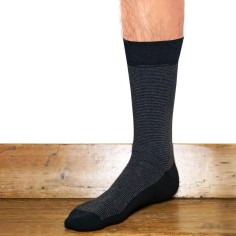 Nos mi-chaussettes "Les Millerayes" noir/gris - Maison Broussaud