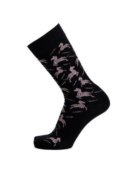 Nos chaussettes homme "Les Zèbres" noir - Maison Broussaud