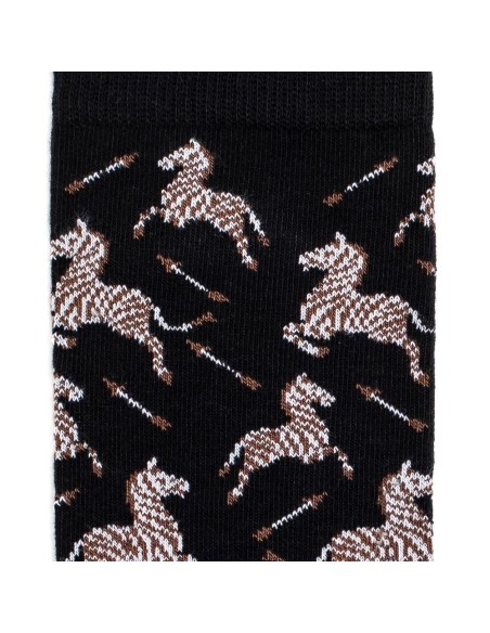 Nos chaussettes homme "Les Zèbres" noir - Maison Broussaud