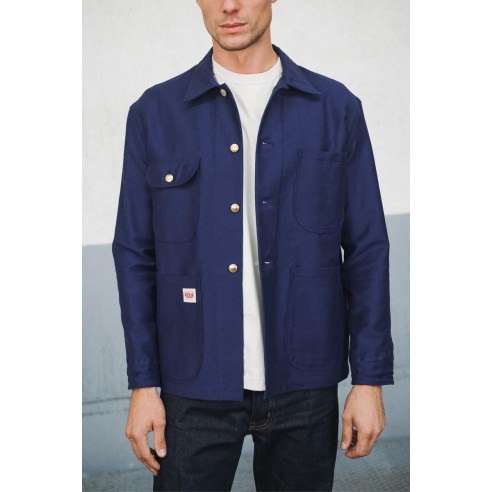 Veste Droite Bleu Homme Made in France - Kidur