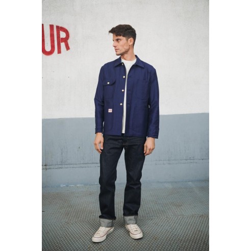 Veste Droite Bleu Homme Made in France - Kidur