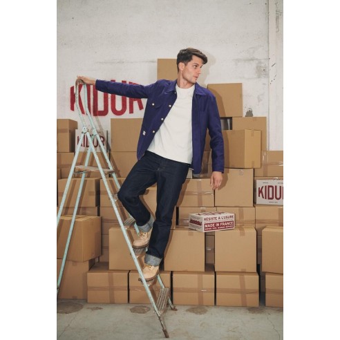 Veste Droite Bleu Homme Made in France - Kidur