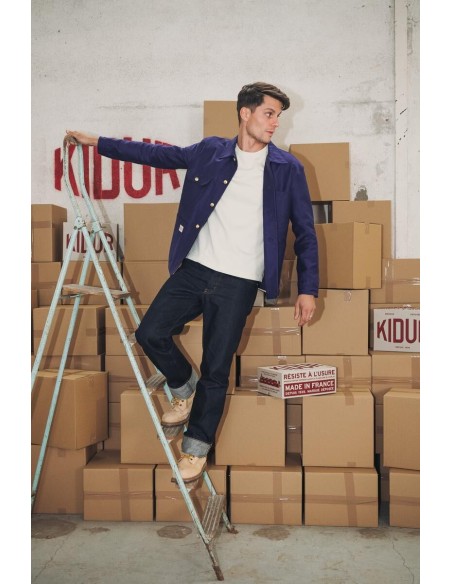 Veste Droite Bleu Homme Made in France - Kidur