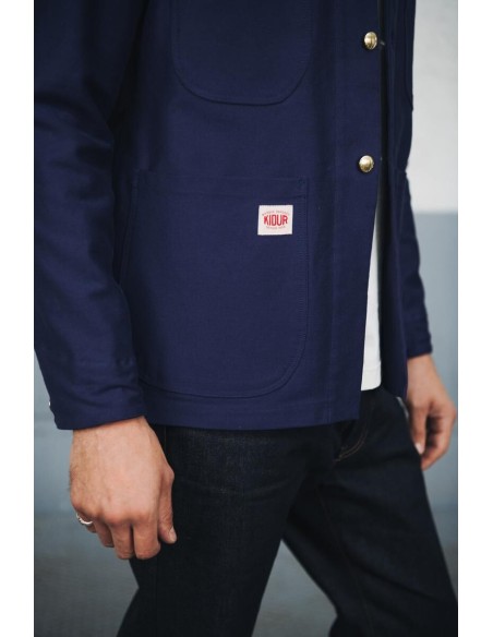Veste Droite Bleu Homme Made in France - Kidur