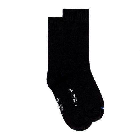 Chaussettes unies noires - Maison Broussaud