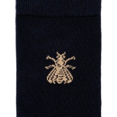 Chaussettes marines et dorées motif abeille - Collection Napoléon 2