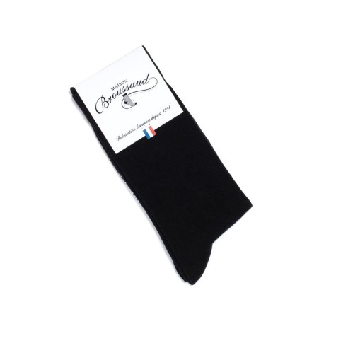 Chaussettes unies noires - Maison Broussaud