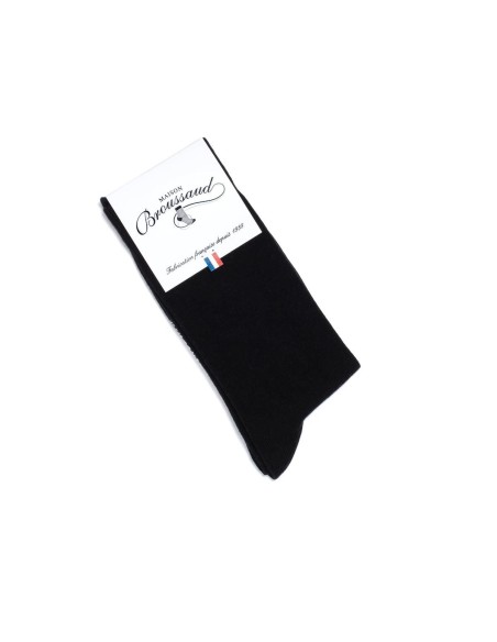 Chaussettes unies noires - Maison Broussaud