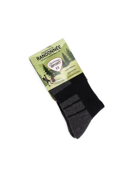 Nos chaussettes randonnée courte anthracite - Maison Broussaud