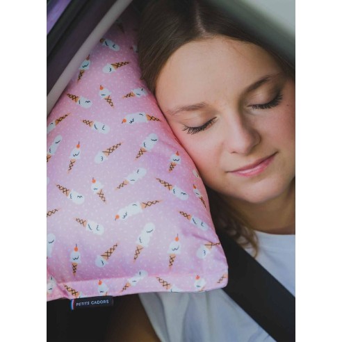 ISIDOR Naples | Oreiller de voiture rose ado, adulte | Petits Cadors