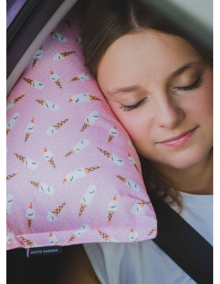 ISIDOR Naples | Oreiller de voiture rose ado, adulte | Petits Cadors