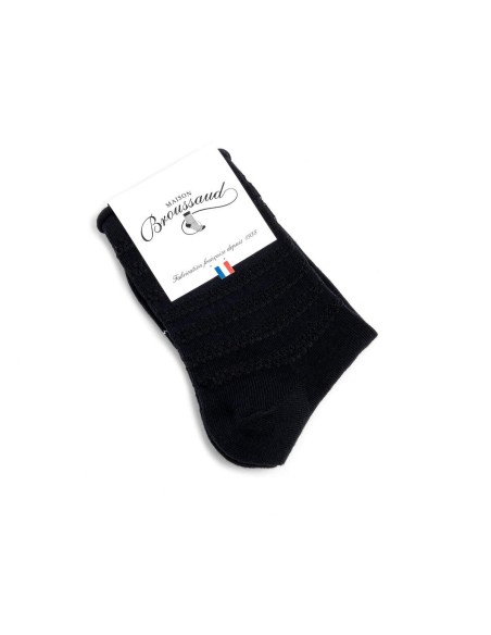 "Les Rayures transparentes" femme, noir - Maison Broussaud