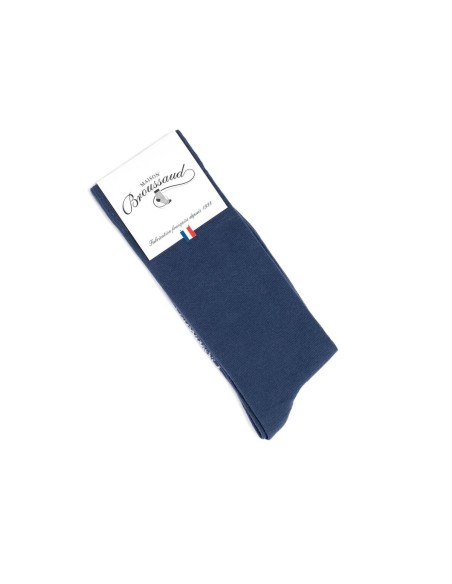 Chaussettes unies bleues - Maison Broussaud