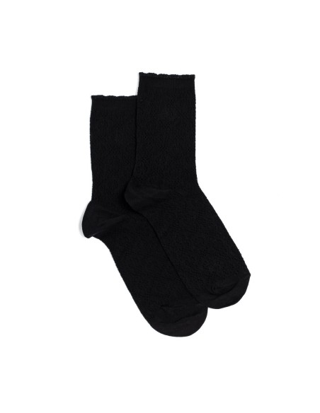 Nos chaussettes femme "La Dentelle" noir - Maison Broussaud