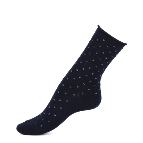 Nos chaussettes femme en laine bleu marine - Maison Broussaud
