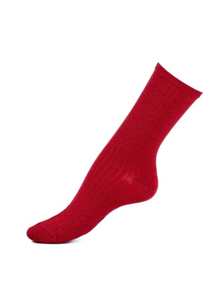 Les côtelées Armor-lux x Maison Broussaud - chaussettes femme - coton rouge