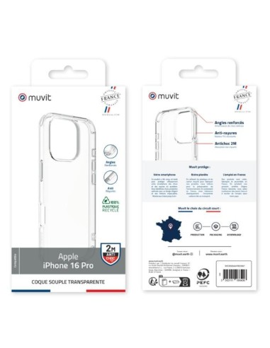 COQUE TRANSPARENTE 2M RECYCLEE IPHONE 16 PRO