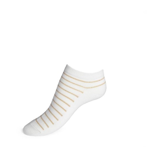 Nos chaussettes "Les rayées" blanc/or - Maison Broussaud