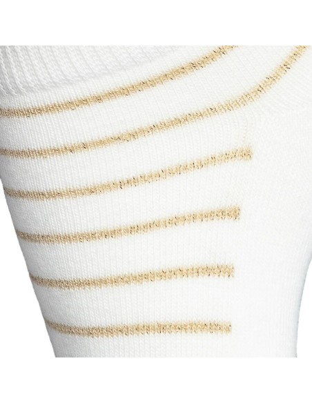 Nos chaussettes "Les rayées" blanc/or - Maison Broussaud