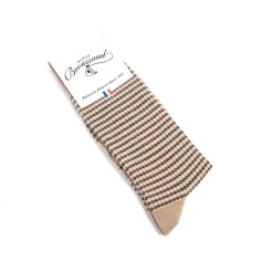 Chaussettes "Les Mailles Fantaisies" couleur beige - Maison Broussaud 2