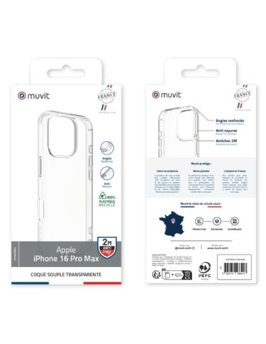 COQUE TRANSPARENTE 2M RECYCLEE IPHONE 16 PRO MAX