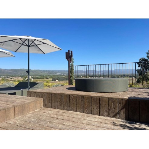 Lit rond MASSA | Confort extérieur 178 cm & waterproof